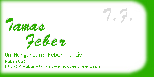 tamas feber business card
